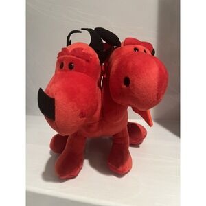 NICI 10"  TWINDRACK DOUBLE  Red Two Head HEADED DRAGON Plush Stuffed